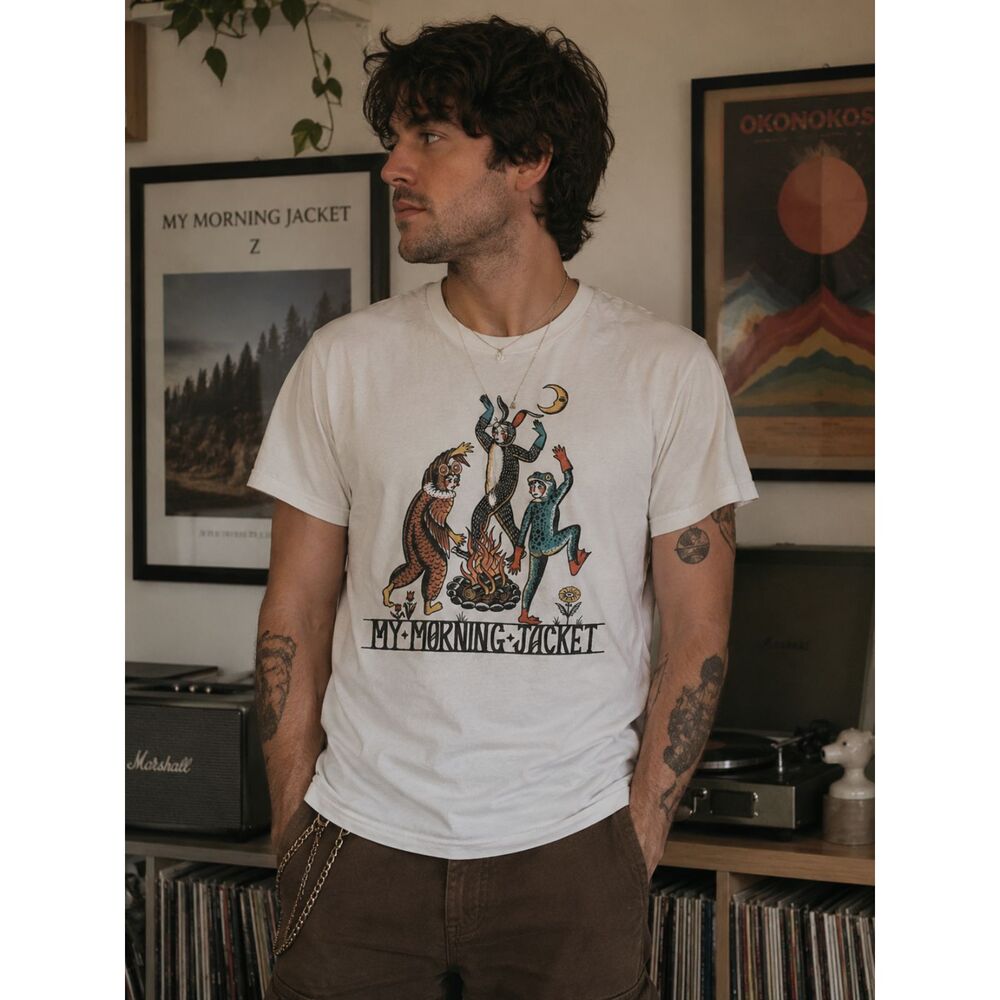 My Morning Jacket White Rock Tour Band T Shirt Tee Top   Mens Size Large
